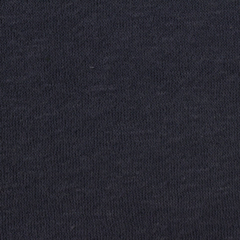 Brushed Cotton Polyester French Terry Fabric, 226 gsm, 170 cm — Navy