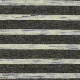 Dark Grey Horizontal-Stripe French Terry, Poly-Cotton