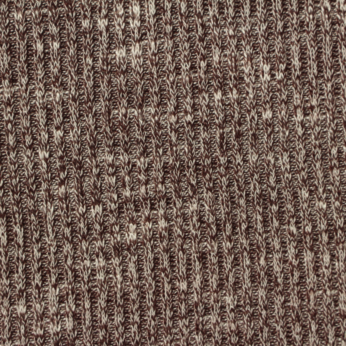 Heathered Brown Marl Rib Knit, Viscose-Poly, 251 gsm