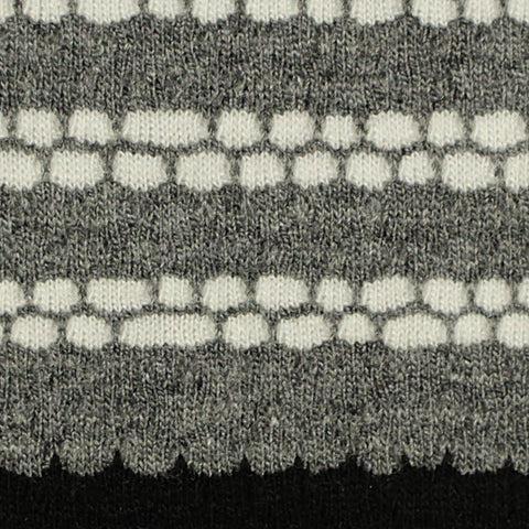 Grey Horizontal-Stripe Jersey Knit, Poly-Viscose, 206 gsm