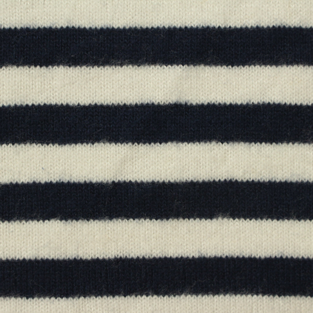Navy Horizontal-Stripe Chunky Knit, Viscose-Poly, 237 gsm