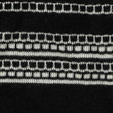 Black Horizontal-Band Jacquard, Poly-Viscose — texture