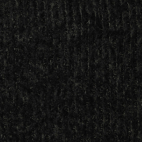 Dark Grey Marl Rib Knit, Polyester, 260 gsm