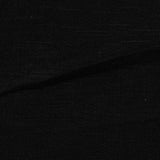 Slub Polyester Cotton French Terry Fabric, 235 gsm — Black