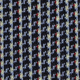 Plaid Polyester Stretch Knit Fabric, 320 gsm, 155 cm — Navy — texture