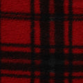 Red Plaid Fleece, Polyester, 137 gsm