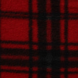Red Plaid Fleece, Polyester