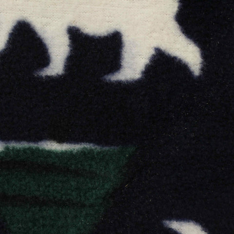 White Animal Print Fleece, Polyester