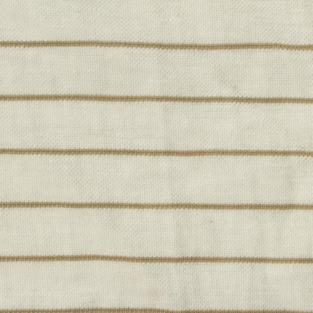 Tan Horizontal-Stripe Interlock Knit, Viscose-Nylon
