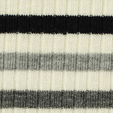 Black Stripes Rib Knit, Viscose-Poly — texture
