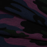 Dark Blue Bold-Camo Ponte Knit, Poly-Nylon