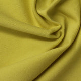 Cotton Polyester Stretch French Terry Fabric, 170 gsm, 185 cm — Yellow