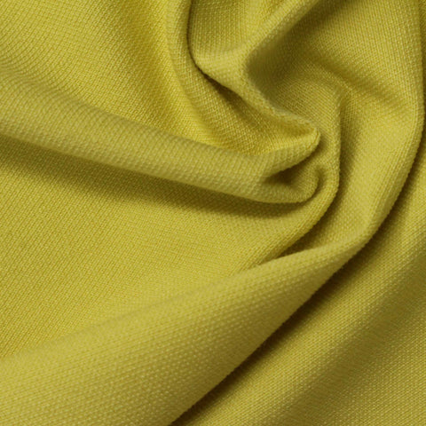 Cotton Polyester Stretch French Terry Fabric, 170 gsm, 185 cm — Yellow