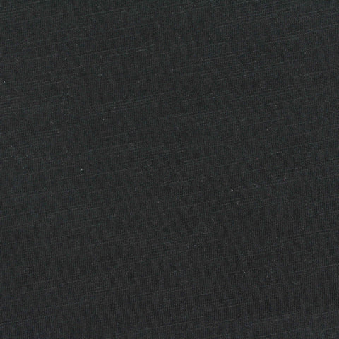 Slub Cotton Stretch Jersey Knit Fabric, 180 gsm, 175 cm — Black