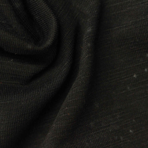 Black Heathered-Marl Jersey Knit, Cotton