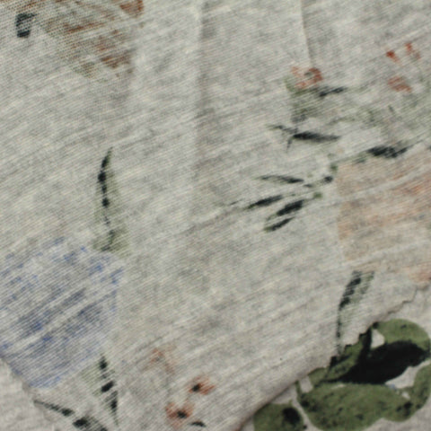 Green Floral Knit, Cotton