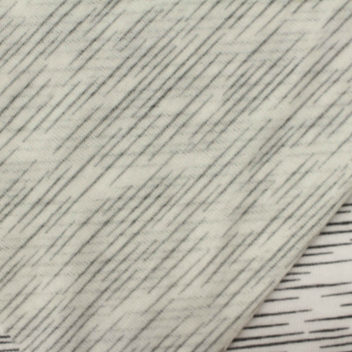 Black Lines Jersey Knit, Polyester, 86 gsm