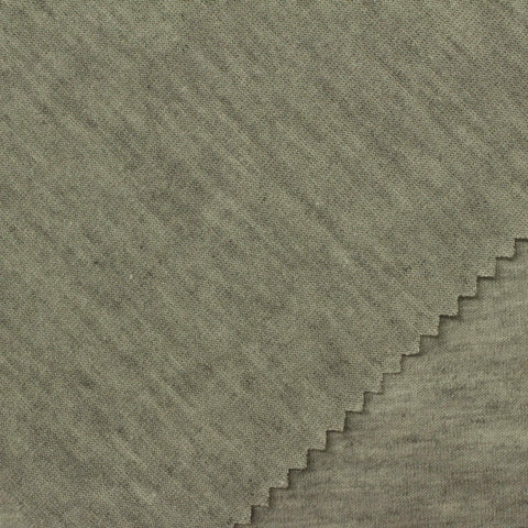 Heathered Green-Grey Marl Jersey Knit, Poly-Viscose