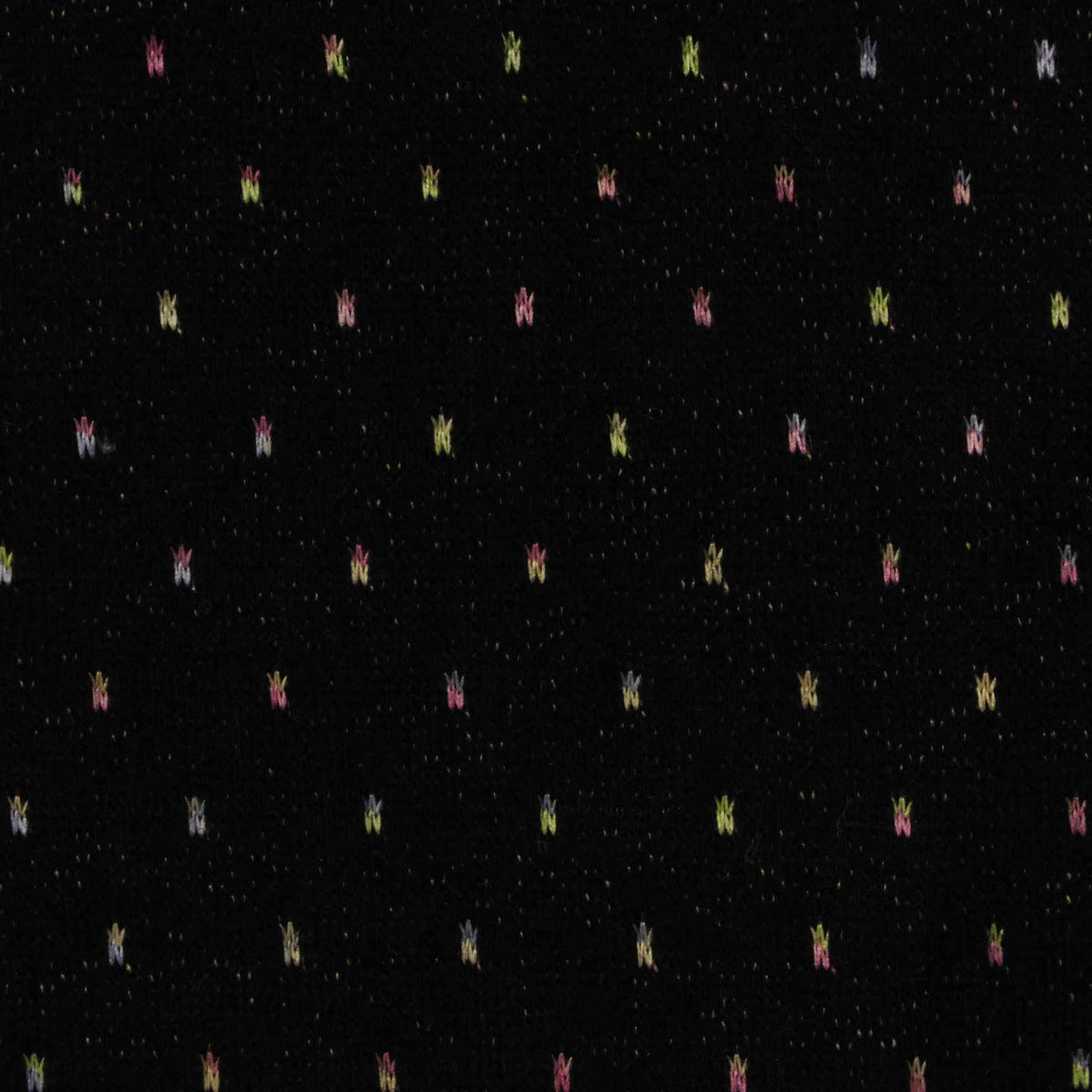Black Dots French Terry, Cotton-Poly, 182 gsm