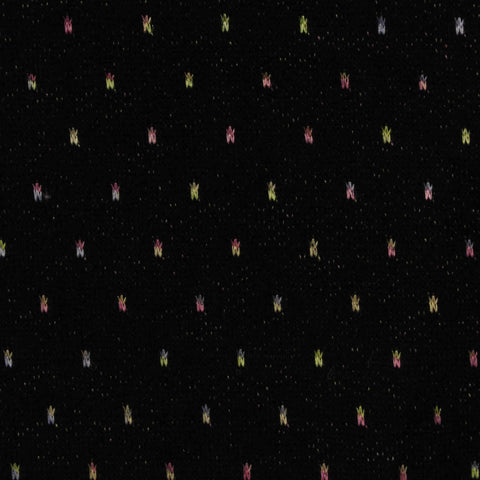 Black Dots French Terry, Cotton-Poly, 182 gsm