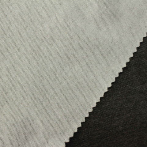 Light Grey Marl Interlock Knit, Polyester, 220 gsm, 160 cm
