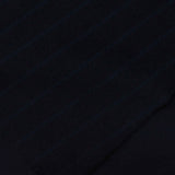 Dark Blue Check French Terry, Cotton-Poly
