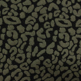 Dark Green Leopard Jacquard, Polyester