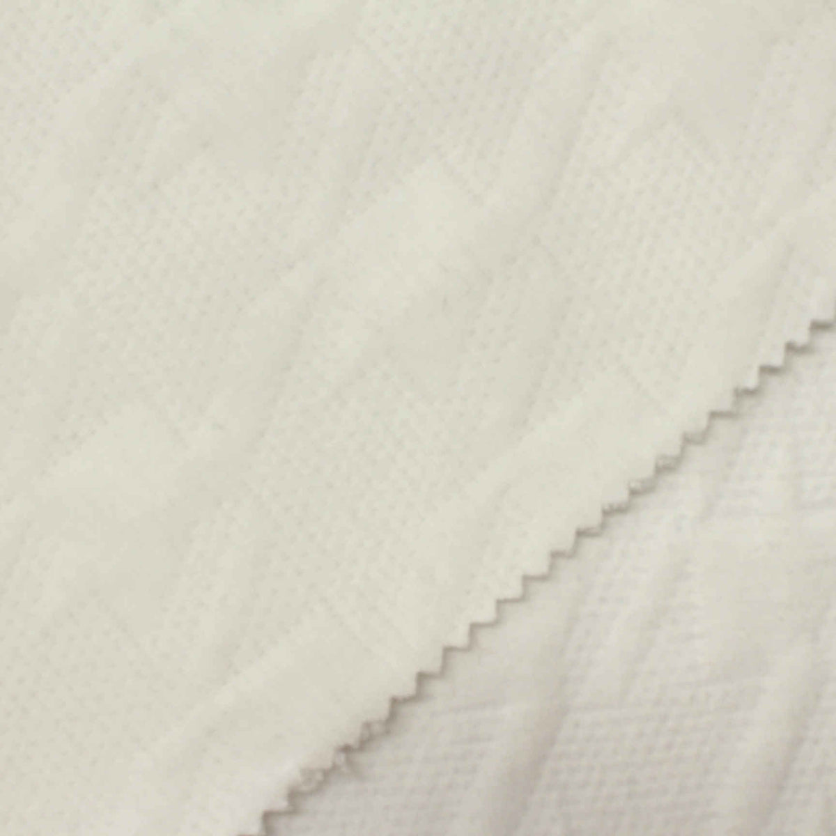 White Geometric Jacquard, Polyester, 360 gsm