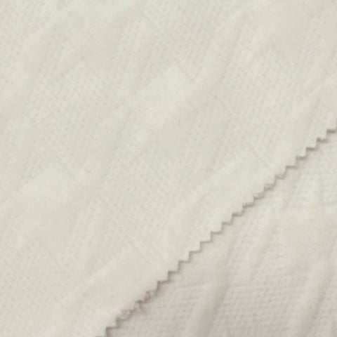White Geometric Jacquard, Polyester, 360 gsm