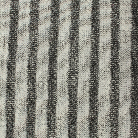 Dark Grey Stripes Chunky Knit, Poly-Cotton, 230 gsm