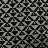 Black Geometric-Triangle Jacquard, Poly-Viscose