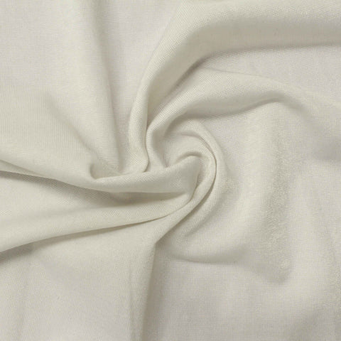 Polyester Stretch Jersey Knit Fabric, 152 gsm, 155 cm — White