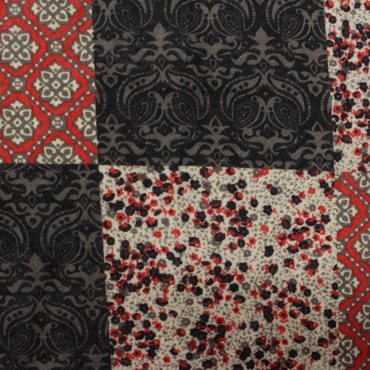 Red Paisley Knit, Polyester