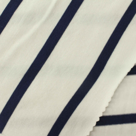 Navy Stripes Knit, Viscose, 180 gsm, 160 cm, ref EF-218431