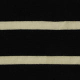 Black Horizontal-Stripe Knit, Viscose