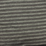 Dark Grey Horizontal-Stripe Knit, Viscose-Poly