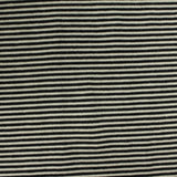 Black Horizontal-Stripe Knit, Viscose-Poly