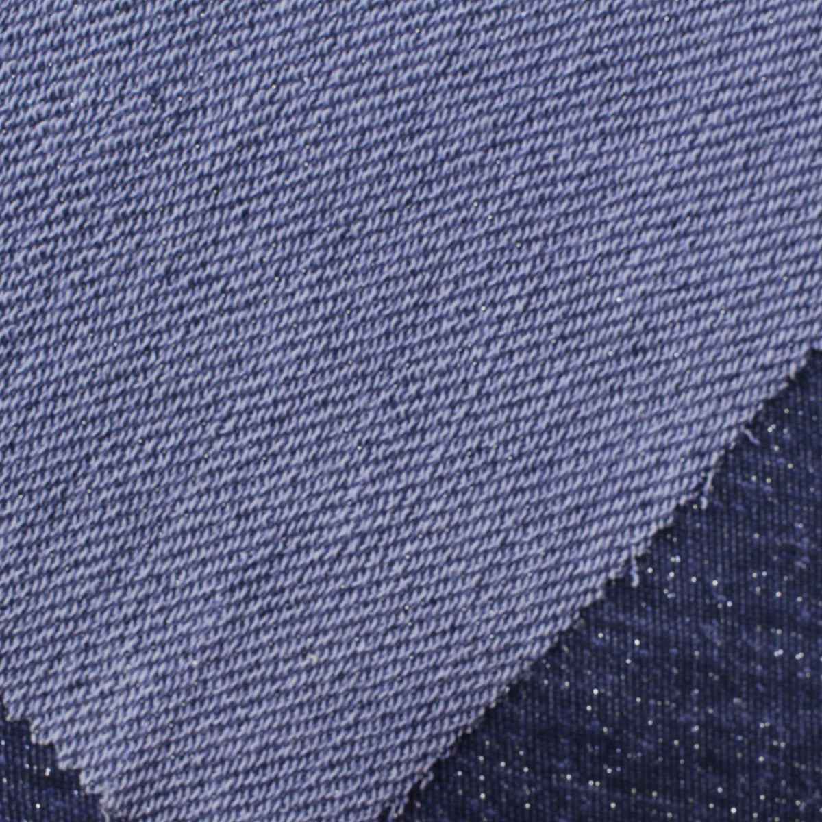 100% Polyester French Terry Fabric, 240 gsm, 165 cm — Blue