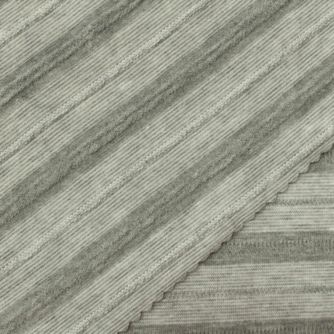 Dark Grey Stripe Jersey Knit