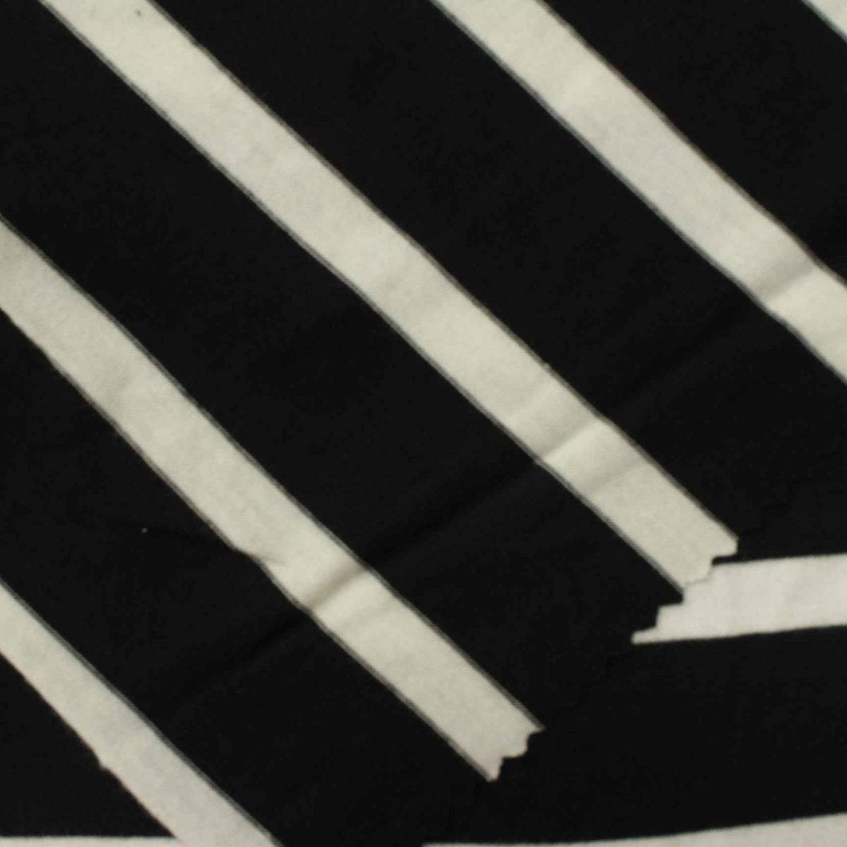 Black Diagonal-Stripe Jersey Knit, Viscose, 175 gsm