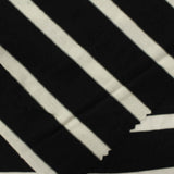 Black Diagonal-Stripe Jersey Knit, Viscose