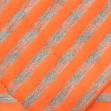 Orange Diagonal-Stripe Jersey Knit, Polyester