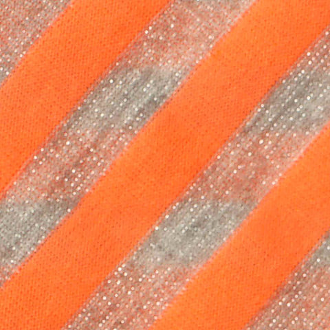 Orange Diagonal-Stripe Jersey Knit, Polyester