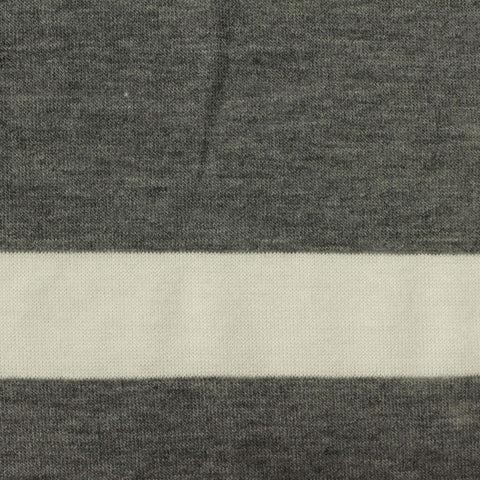 Grey Horizontal-Stripe Jersey Knit, Poly-Viscose, 120 gsm