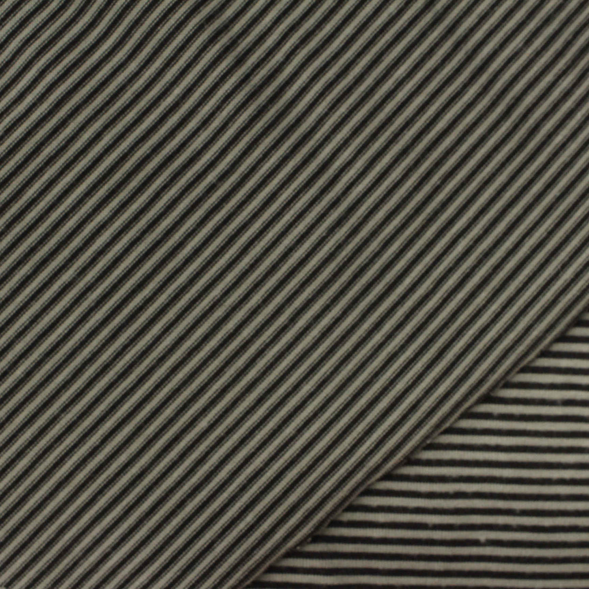 Black Stripe Jersey Knit, Polyester