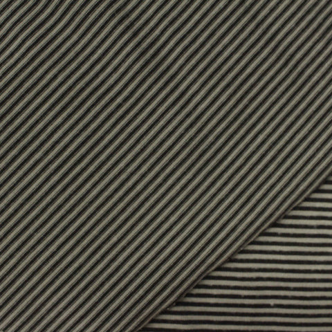 Black Stripe Jersey Knit, Polyester