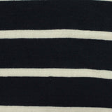 Navy Horizontal-Stripe Jersey Knit, Viscose