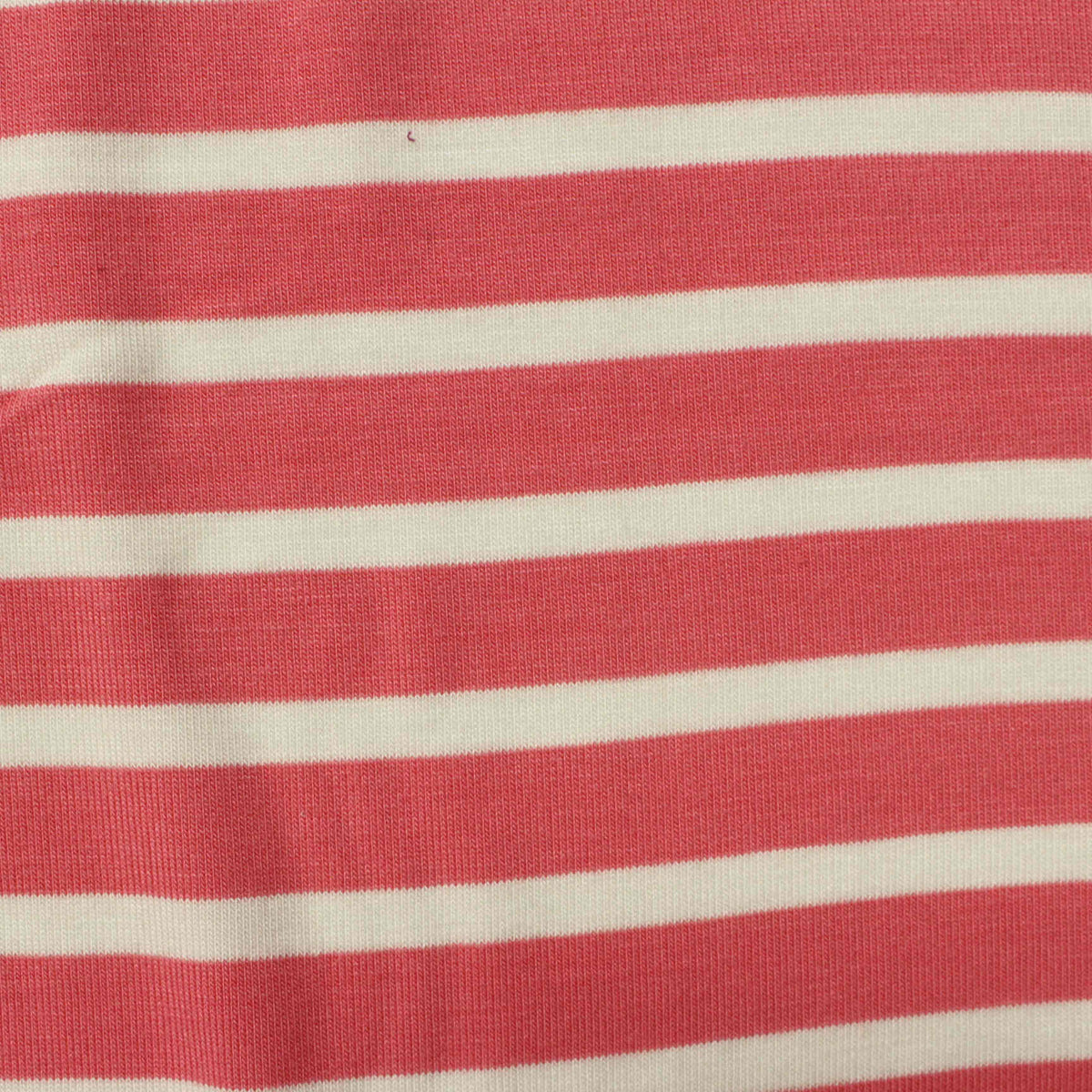 Red Horizontal-Stripe Jersey Knit, Viscose, 173 gsm