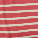 Red Horizontal-Stripe Jersey Knit, Viscose