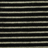 Black Horizontal-Stripe Jersey Knit, Viscose — texture